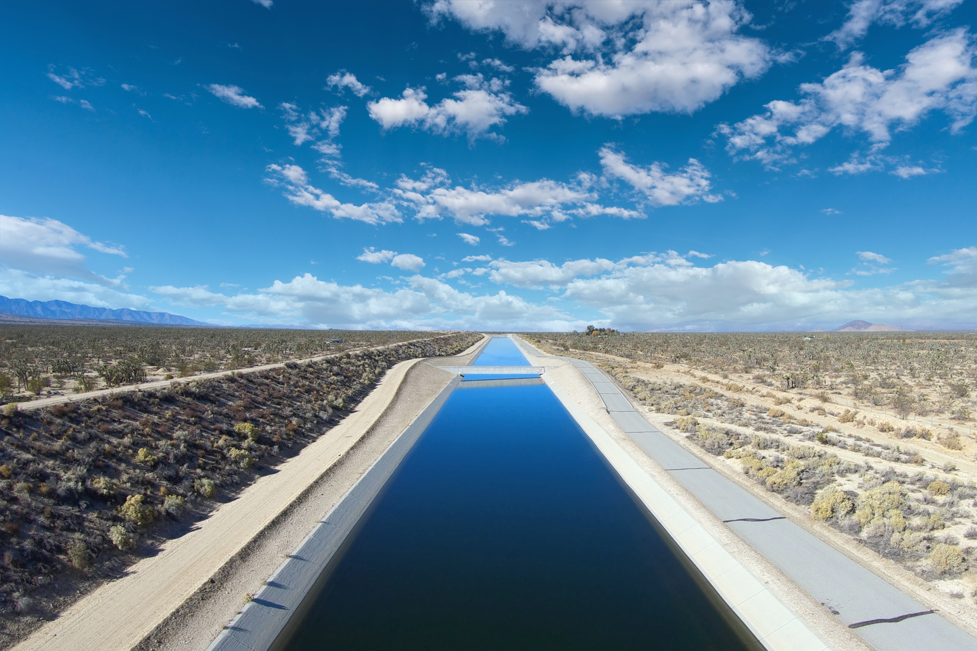 Aerial photo of the State Water Project. 